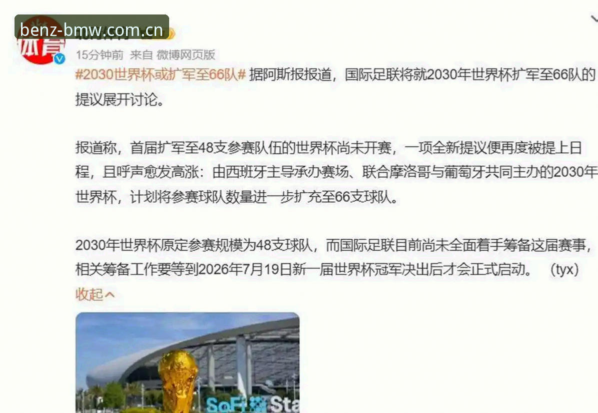 奔驰宝马官方网 2030世界杯扩军到66队操作教程:中国男足如何抓住最后入场机会